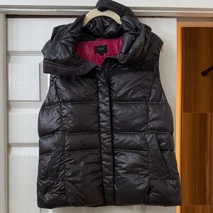 Coatology New York dark purple Puffer Vest with Pink Lining